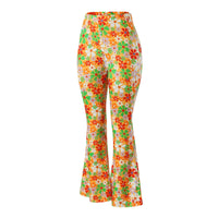 Funki Buys | Pants | Women's Boho Floral Hippie Flares | Streetwear