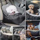 Funki Buys | Pet Car Seats | Plush Luxury Pet Car Seat for Medium Dogs