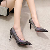 Funki Buys | Shoes | Women's Luxury Shiny Crystal High Heels Pumps | Slip On