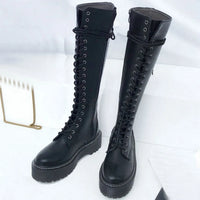 Funki Buys | Boots | Women's Men's Knee High Lace Up Boots