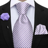 Funki Buys | Neckties | Mens 3Pcs Tie Set Tie Hanky Corsage