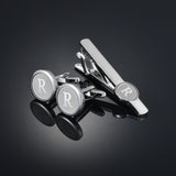 Funki Buys | Cufflinks | Men's Letter A-Z Cufflinks Tie Clip Set
