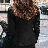 Funki Buys | Jackets | Women's Slim Fit Faux Leather Jacket | Biker