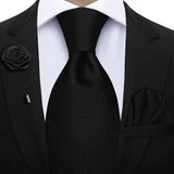 Funki Buys | Neckties | Mens 3Pcs Tie Set Tie Hanky Corsage