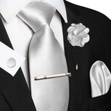 Funki Buys | Neckties | Men's Luxury 5 Pcs Ridged Silk Tie Set