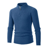 Funki Buys | Sweaters | Men's Mock Neck Knitted Sweater |Thick Slim