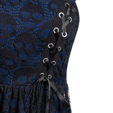 Funki Buys | Dresses | Women's Gothic Punk Mini Dress | Skull | Lace