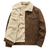 Funki Buys | Jackets | Men's Corduroy Fleece Winter Warm Jacket