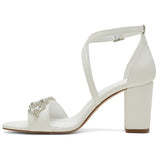Funki Buys | Shoes | Women's Block Heel Wedding Sandals | Rhinestones