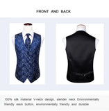 Funki Buys | Vests | Men's Luxury 5 Pcs Black Silver Vest Tie Set