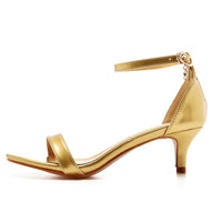 Funki Buys | Shoes | Women's Gold Rhinestone Low Wedding Prom Sandals