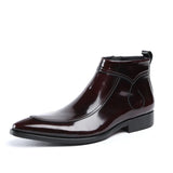 Funki Buys | Boots | Men's Genuine Leather Patent Formal Dress Boots