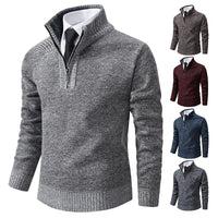 Funki Buys | Sweaters | Men's Casual Warm Pullover | Stand Collar