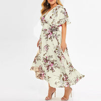 Funki Buys | Dresses | Women's Plus Size Floral Chiffon Flower Dress