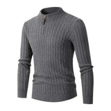 Funki Buys | Sweaters | Men's Mock Neck Knitted Sweater |Thick Slim