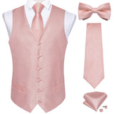 Funki Buys | Vests | Men's Formal 5 Pcs Silk Waistcoat Set | Paisley