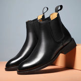 Funki Buys | Boots | Men's Genuine Leather Chelsea Boots | Ankle Boots