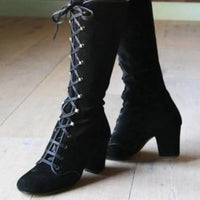 Funki Buys | Boots | Women's Medieval Steampunk Lace Up Boots | Granny Boots