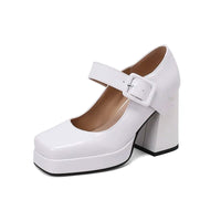 Funki Buys | Shoes | Women's Patent Mary Janes | Chunky Gothic Shoes
