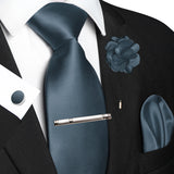 Funki Buys | Neckties | Men's Luxury 5 Pcs Ridged Silk Tie Set