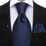 Funki Buys | Neckties | Mens 3Pcs Tie Set Tie Hanky Corsage