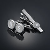 Funki Buys | Cufflinks | Men's Letter A-Z Cufflinks Tie Clip Set