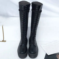 Funki Buys | Boots | Women's Men's Knee High Lace Up Boots