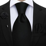 Funki Buys | Neckties | Mens 3Pcs Tie Set Tie Hanky Corsage