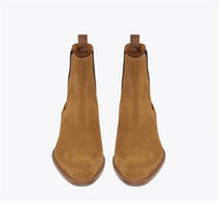 Funki Buys | Boots | Men's Genuine Leather Chelsea Boots | Suede