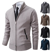 Funki Buys | Sweaters | Men's Casual Stand Up Collar Cardigan Sweater