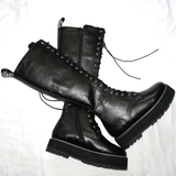 Funki Buys | Boots | Women's Men's Knee High Lace Up Boots