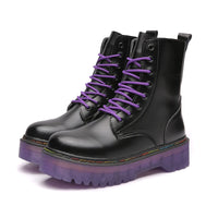 Funki Buys | Boots | Women's Men's Leather Lace-Up Ankle Boots