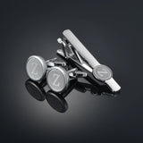 Funki Buys | Cufflinks | Men's Letter A-Z Cufflinks Tie Clip Set