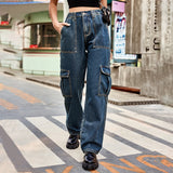 Funki Buys | Pants | Women's Jeans Summer Loose Fashion Streetwear