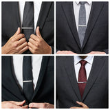 Funki Buys | Necktie Clips | Men's 8 Pcs Short Tie Clips Gift Set