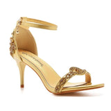 Funki Buys | Shoes | Women's Bridal Beaded Low Heel Sandals