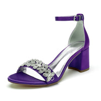 Funki Buys | Shoes | Women's Block Heel Rhinestone Wedding Shoes