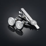 Funki Buys | Cufflinks | Men's Letter A-Z Cufflinks Tie Clip Set