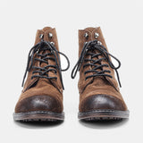 Funki Buys | Boots | Men's Genuine Leather Ankle Dress Boots | Retro