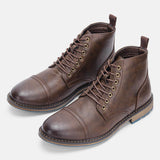 Funki Buys | Boots | Men's Faux Leather Formal Dress Boots | Retro Ankle Boots