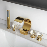 Funki Buys | Faucets | Bath Taps | Luxury Waterall Bath 5pcs Set