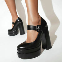 Funki Buys | Shoes | Women's Super High Chunky Platform Shoes | Gothic