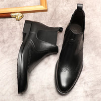 Funki Buys | Boots | Men's Genuine Leather Elegant Dress Ankle Boots
