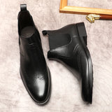 Funki Buys | Boots | Men's Leather Formal Dress Ankle Boots