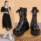 Funki Buys | Boots | Women's Gothic Punk Platform Wedges | Cosplay