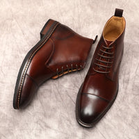 Funki Buys | Boots | Men's Oxford Genuine Leather Dress Boots | Formal