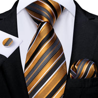 Funki Buys | Neckties | Men's Premium Fashion Silk 3Pcs Tie Set