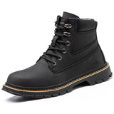 Funki Buys | Boots | Men's High-Top Work Boots | Steel Toe Safety Shoe