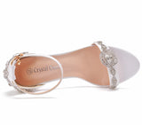 Funki Buys | Shoes | Women's Rhinestone Stiletto High Wedding Sandals