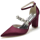 Funki Buys | Shoes | Women's Satin Evening Shoes | Crystal Strap